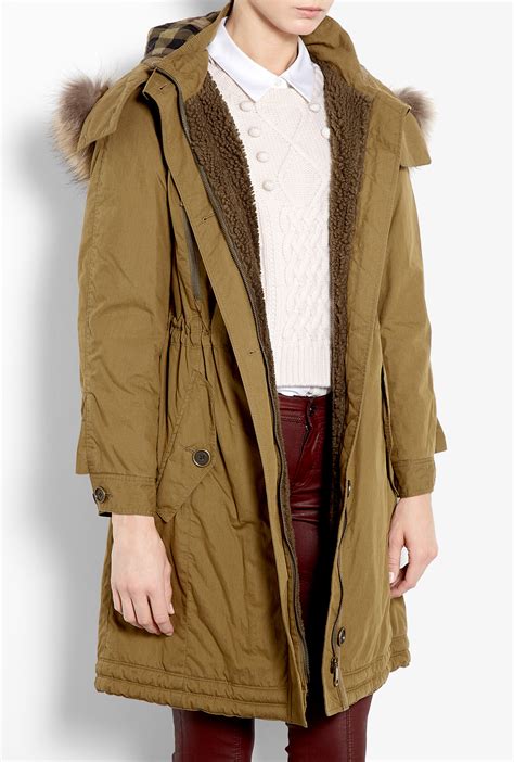 burberry brit fur trim parka|burberry clothing website.